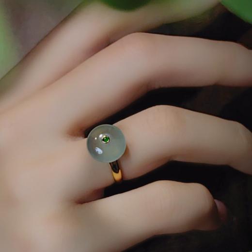 【月光】18k镶嵌翡翠戒指 商品图8