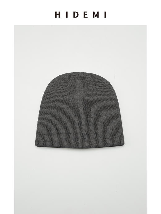 HIDEMI 粗针花纱羊驼毛针织厚款冷帽 商品图7