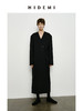 HIDEMI 精纺羊毛极简无领宽肩设计感一粒扣长款西装大衣 商品缩略图2