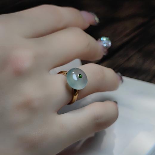 【月光】18k镶嵌翡翠戒指 商品图11