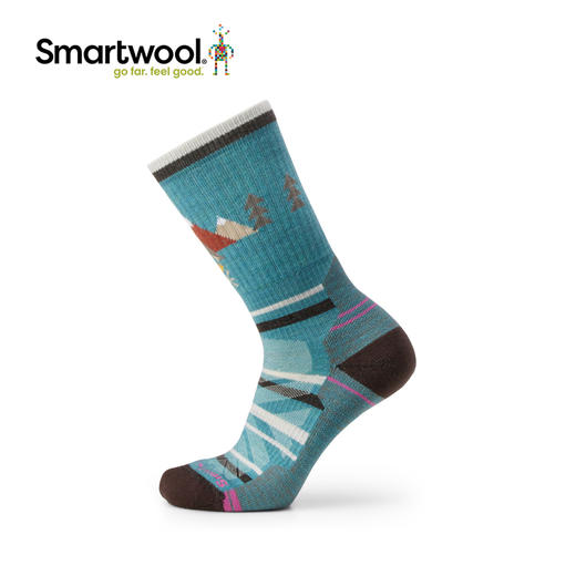 Smartwool女士徒步功能轻量减震星空图案中筒羊毛袜可机洗1584 商品图0