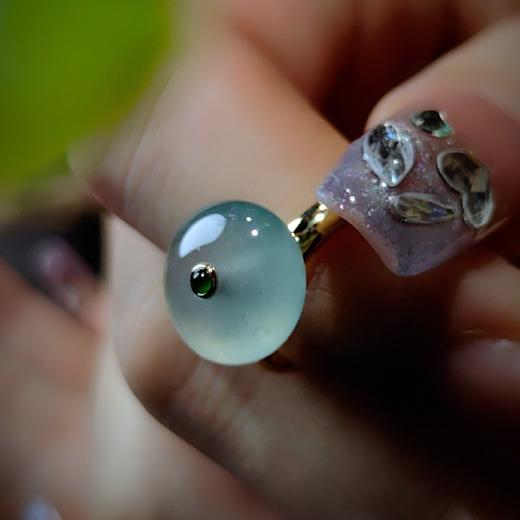 【月光】18k镶嵌翡翠戒指 商品图4