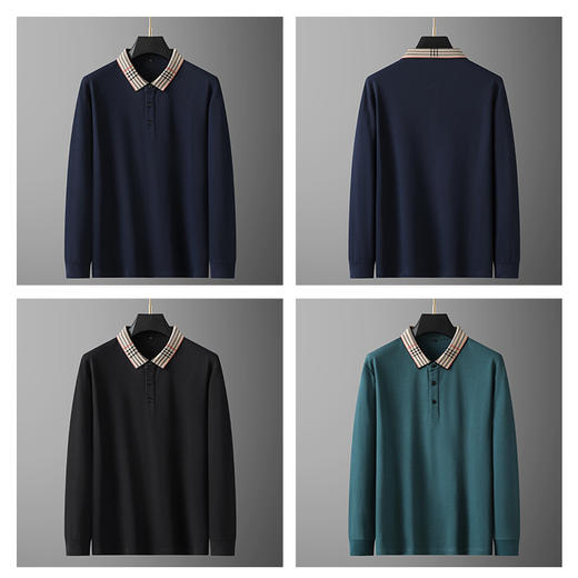 【一口价】【新款DG】大依优型大码长袖Polo衫翻领加肥加大肥佬休闲宽松透气上衣秋装 商品图2