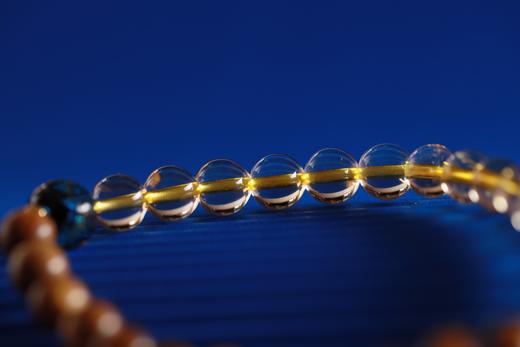 JSNM0142-4°金丝楠木黄水晶手串 商品图5