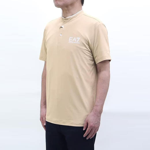 EMPORIO ARMANI EA7 阿玛尼 男士字母徽标印花短袖polo衫 卡其色 8NPT21 PJEMZ 1722 商品图1