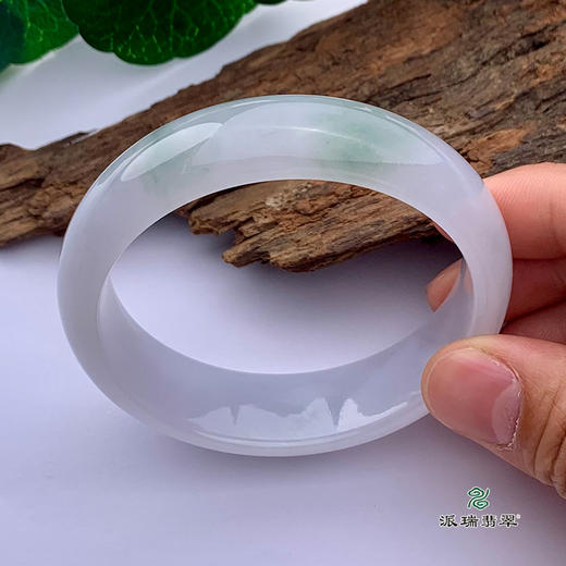 派瑞翡翠 翡翠手镯 糯种 飘花 商品图2