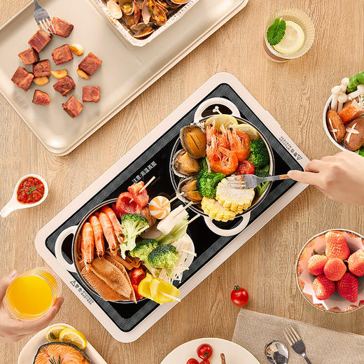 松下（Panasonic） 聚嗨盘mini版电烤盘多功能料理烧烤盘烤肉盘烧 NF-X1-N 香槟金 聚嗨盘mini版 商品图0