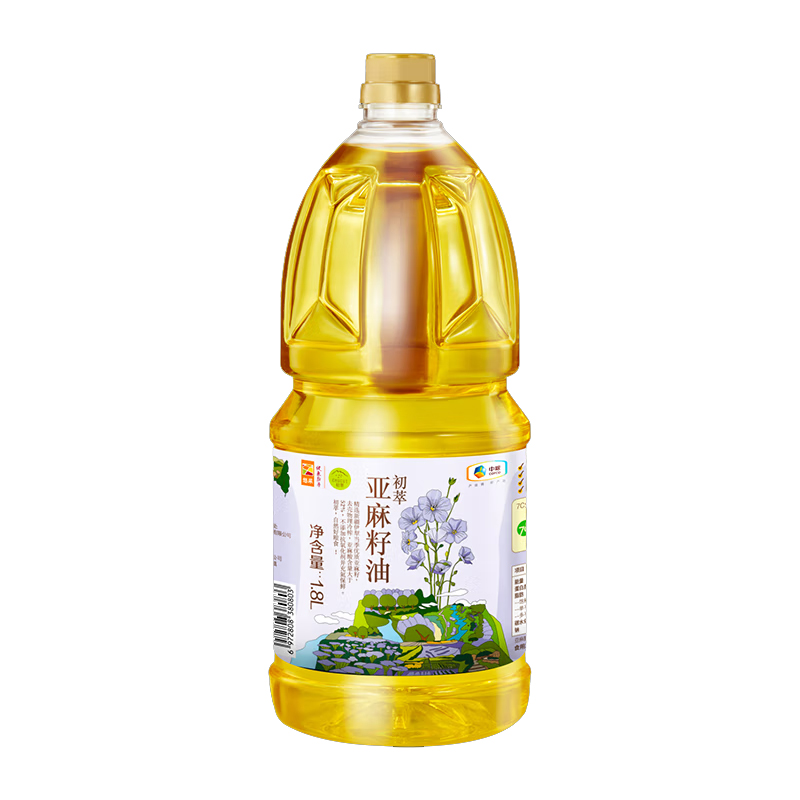 中粮初萃亚麻籽油1.8L