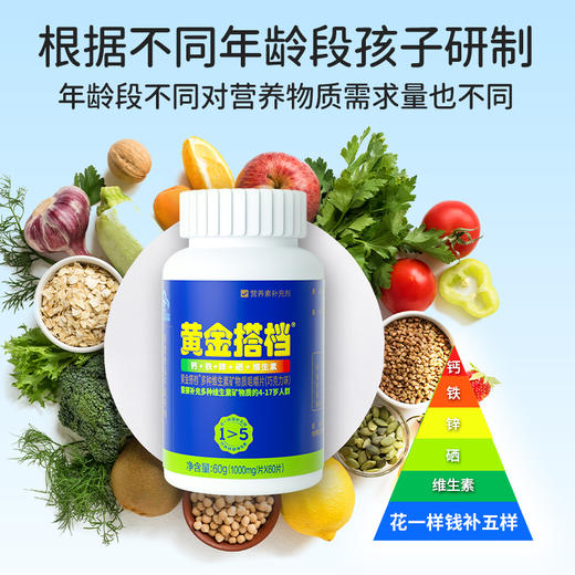 【到手5盒原品】黄金搭档儿童及青少年型 巧克力味60粒/瓶 商品图3