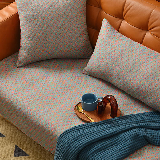 复古碎花沙发巾和靠包棉四季通用高端轻奢防滑盖布定制 商品图1