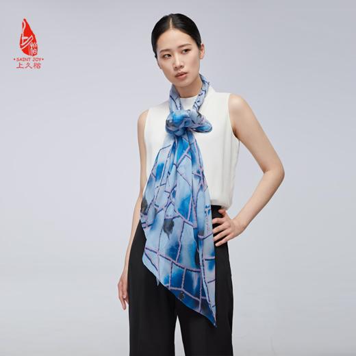 SAINTJOY/上久楷夏季真丝长巾 桑蚕丝  落花韵  CJS22077 商品图3