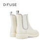 Dfuse迪芙斯冬季新款牛皮圆头经典闪钻切尔西短靴DF34116052 商品缩略图6