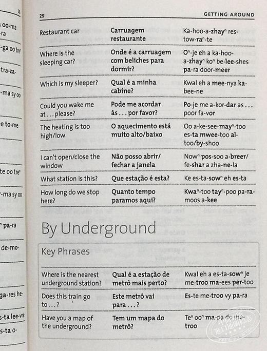 预售 【中商原版】PENGUIN PORTUGUESE PHRASEBOOK 葡萄牙语短语手册第四版（企鹅短语书库） 葡萄牙语学习 原版教材教辅参考工具书 商品图7