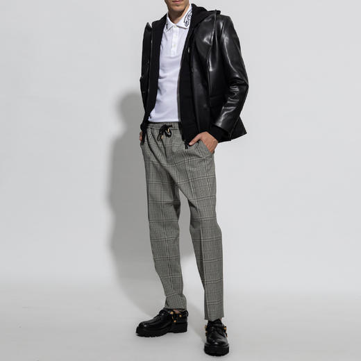 VERSACE JEANS COUTURE 范思哲 男士棉质徽标印花拉链连帽卫衣 73GAIT06 CF00T C89 商品图3