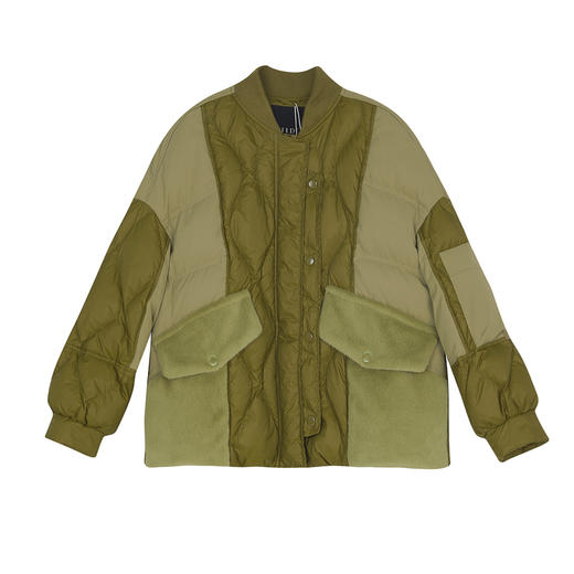 谜底短款羽绒服女2023冬季新款时尚毛毛拼接感鸭绒外套239MY7404 商品图4