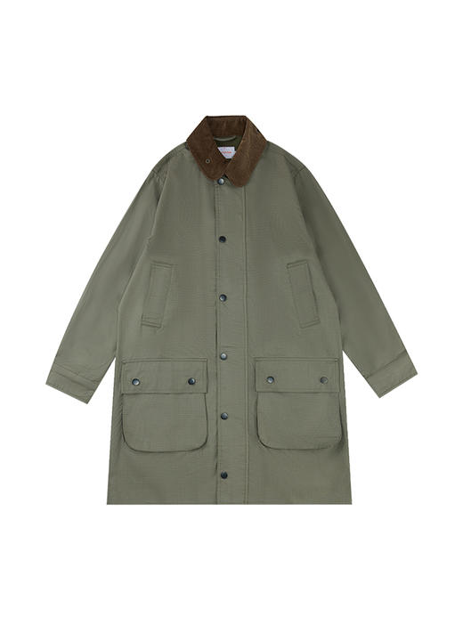 OADB/A14442A001/军绿千鸟格风衣 商品图4