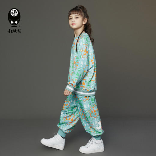 【23秋上新】jokii潮牌童装『万物生卫衣』儿童卫衣蓝色时髦洋气[福利品] 商品图3