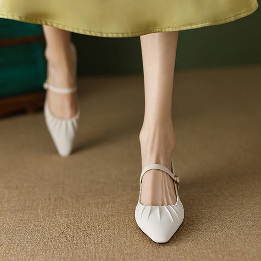 法式温柔浅口玛丽珍，粗跟单鞋女奶奶鞋MLJ-A762 商品图4