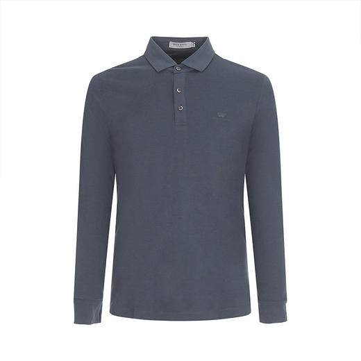 布兰施秋冬火山岩羊毛长袖翻领T恤 商品图5