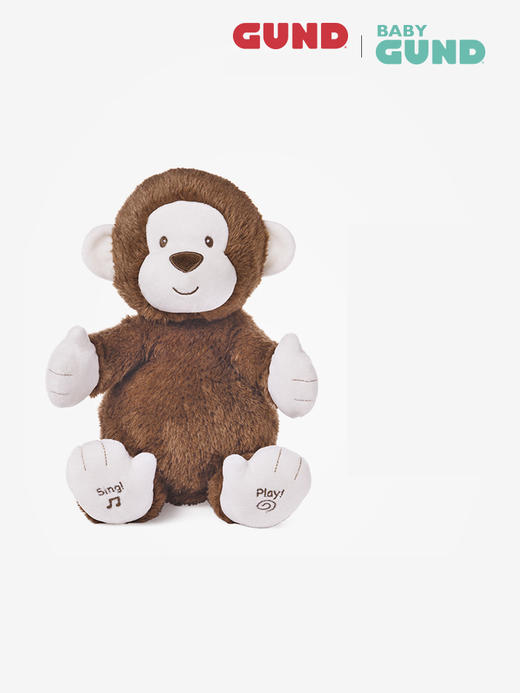 BabyGund拍手小猴婴儿早教益智启蒙公仔毛绒玩偶玩具6052184 6058925 商品图0