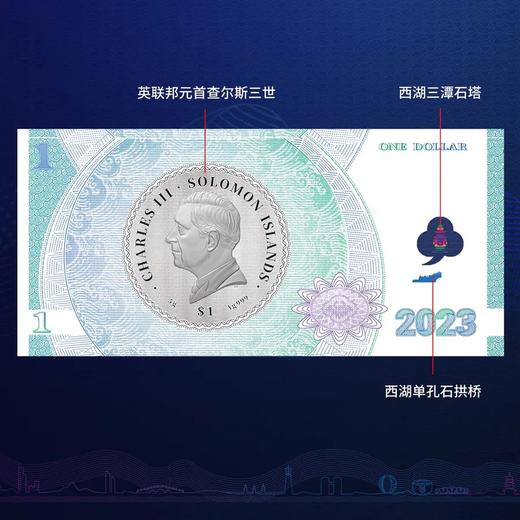 现货仅一套！2023中国杭州纪念银钞+纪念章套装 封装版 商品图8