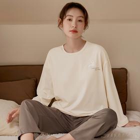 康妮雅春秋款女式长袖长裤套头套装