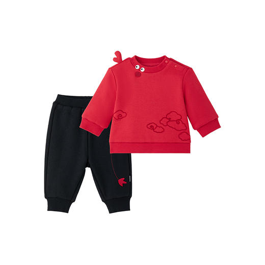 【商场同款】英氏儿童套装男宝女宝新国风卫衣套装秋冬保暖 商品图4