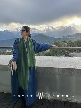 米袋裙 汉麻棉大廓形抽绳秋款连衣裙