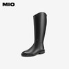 MIO米奥冬季不过膝长筒靴女厚底高筒V口骑士靴长靴烟筒靴女M235891065 商品缩略图1
