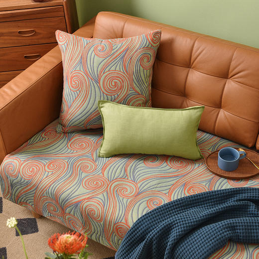 梵高星空沙发巾和靠包棉四季通用高端轻奢防滑盖布定制 商品图2