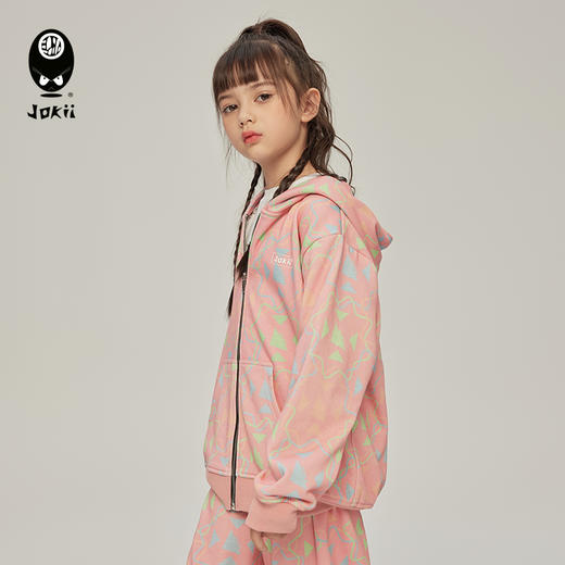 【23秋上新】jokii潮牌童装『万物生连帽外套』儿童外套甜酷拉链上衣洋气[福利品] 商品图0