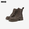 MIO米奥冬季新款黑色机车靴厚底短靴增高英伦风中筒马丁靴女M235605133 商品缩略图3