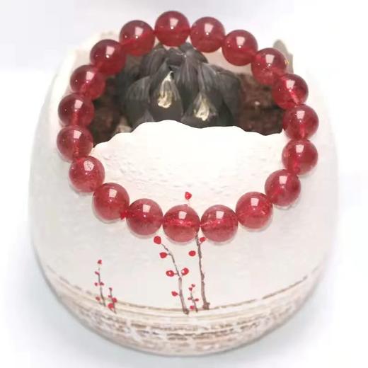 鸽血红草莓晶手链手串 【桃花石】粉水晶手串 首饰饰品闺蜜礼物 商品图2