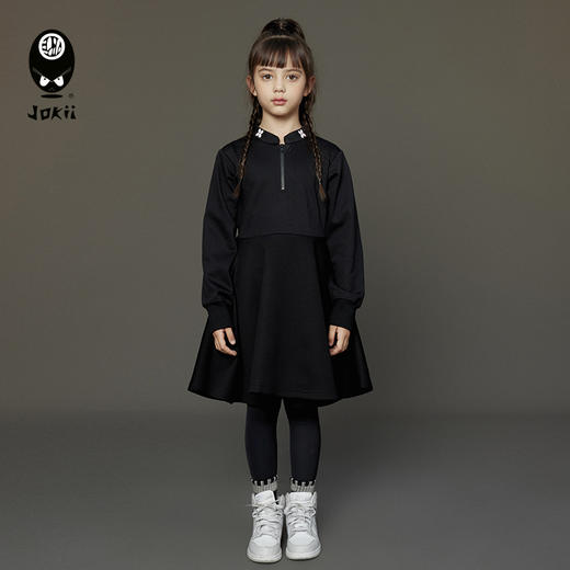 【23秋上新】jokii潮牌童装『舞秋月』秋款儿童女洋气连衣裙潮酷[福利品] 商品图1