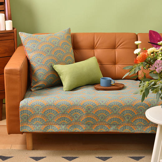 繁星烟花沙发巾和靠包棉四季通用高端轻奢防滑盖布定制 商品图0