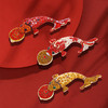 中国民族风饰品旺红色锦鲤气质复古胸针可爱女配饰 商品缩略图4