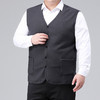 【新款DWP】大依优型加绒保暖马甲开衫背心休闲加肥加大上衣男士胖子大码坎肩 商品缩略图3