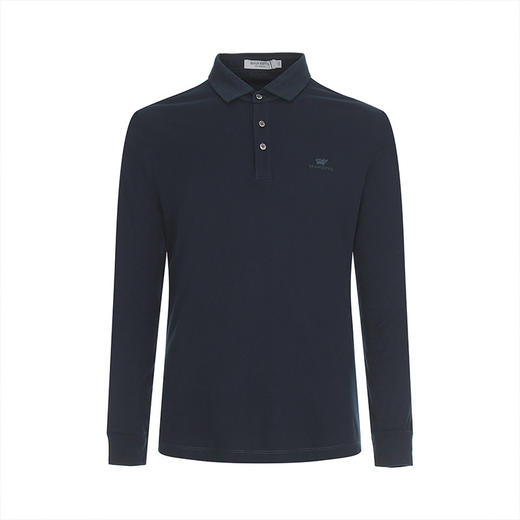 布兰施秋冬火山岩羊毛长袖翻领T恤 商品图0