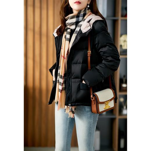 【现货7天】连帽短款白鸭绒羽绒服女2023秋冬新款韩版轻薄休闲百搭外套 商品图1