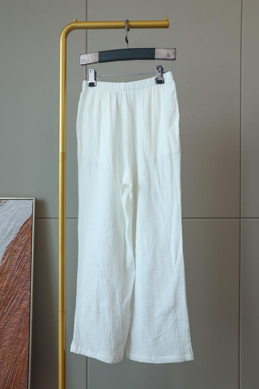 法式慵懒开扣纯棉睡衣套装 商品图1