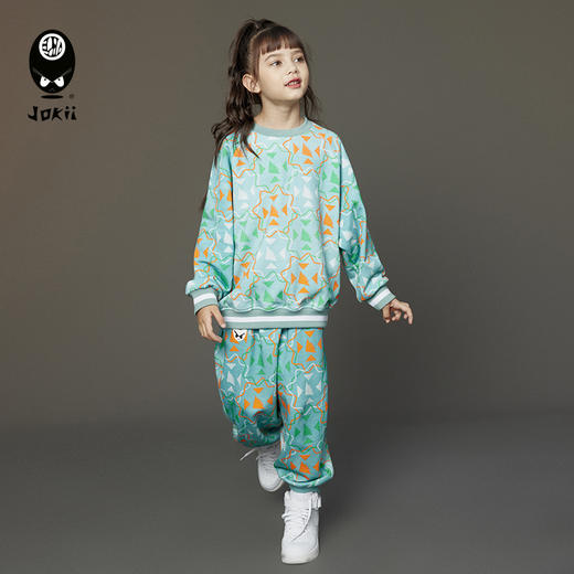 【23秋上新】jokii潮牌童装『万物生卫衣』儿童卫衣蓝色时髦洋气[福利品] 商品图4