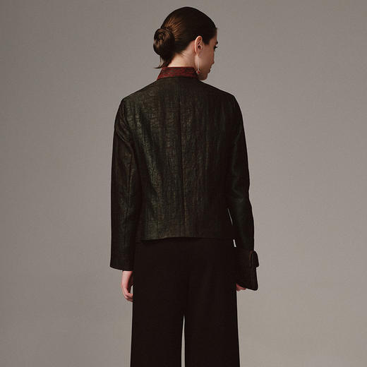 TANGY Collection天意高端2023秋季新品商场同款女士茛绸外套 商品图2