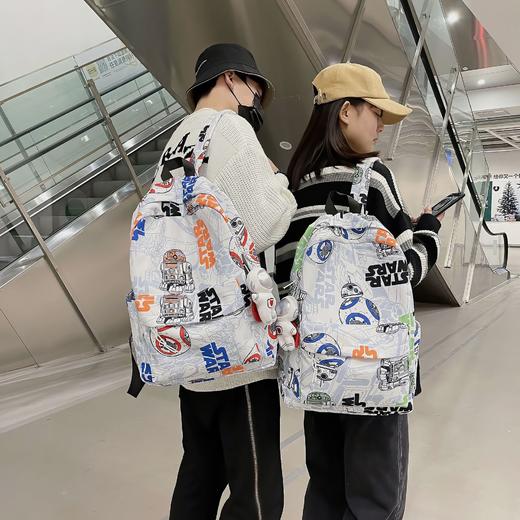 【日系原宿风格❗️双肩包男女通用】轻盈材质，舒适贴合，日系原宿风格，简约百搭。双肩包男ins潮日系原宿风个性涂鸦大学生书包简约百搭背包女男士开学季父亲节礼物新年礼盒年货礼盒 商品图2