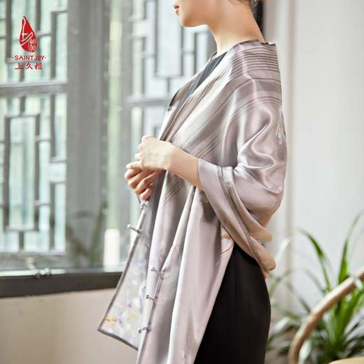 SAINTJOY/上久楷真丝披肩女式真丝披肩  沐上花夕 PJS21008 商品图2
