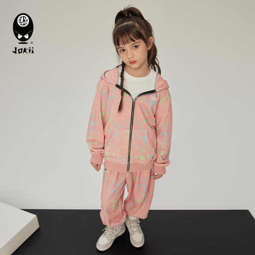 【23秋上新】jokii潮牌童装『万物生连帽外套』儿童外套甜酷拉链上衣洋气[福利品] 商品图4