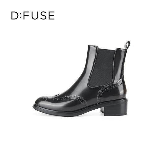 Dfuse迪芙斯冬季新品季新款圆头牛皮经典英伦切尔西短靴DF34116008 商品图1