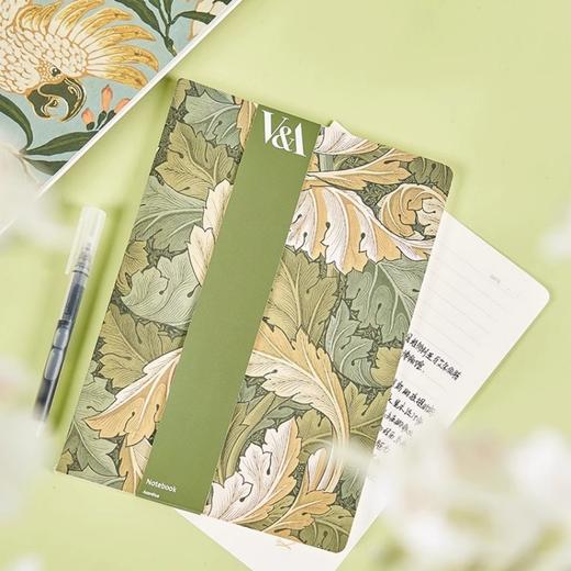 V&A博物馆威廉莫里斯系列 茛苕叶沃塞猫头鹰丛林狮子B5横线软面本 商品图2