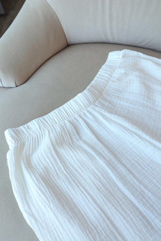 法式慵懒开扣纯棉睡衣套装 商品图2