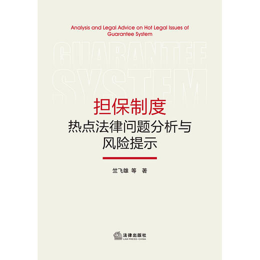 担保制度热点法律问题分析与风险提示 竺飞雄等著 法律出版社 商品图1