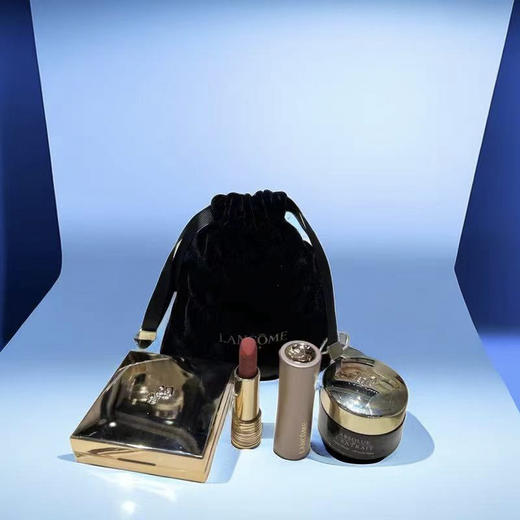 【全球购*现货开抢&专柜限定便携绒袋】【热销】LANCÔME兰蔻彩妆护肤三件套「气垫5g#110/100 +口红1.6g#274+面霜15ml+专柜限定绒袋」 商品图2